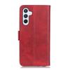 For Samsung Galaxy S25 FE Case Stand Cowhide Texture PU Leather Phone Cover