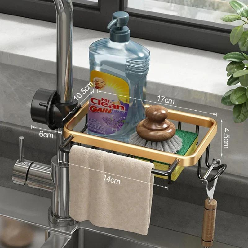 Scurgător de vase cu robinet pentru chiuvetă Set Articole de lux pentru bucătărie Organizator Baie Nou Negru Auriu Raft din oțel inoxidabil Raft de depozitare