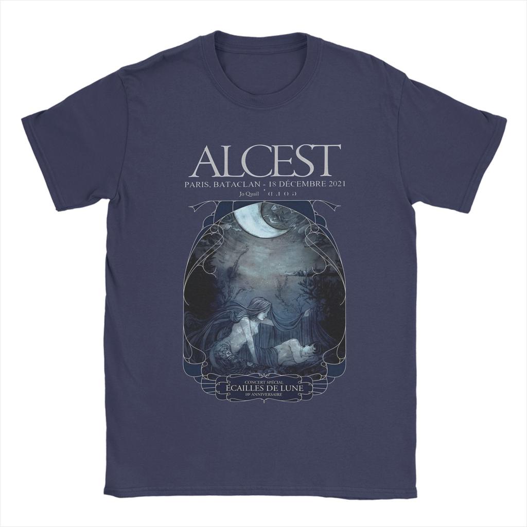 Men's French ALCEST Band T Shirts Pure Cotton Clothing Vintage Short Sleeve O Neck Tees Plus Size T-Shirt