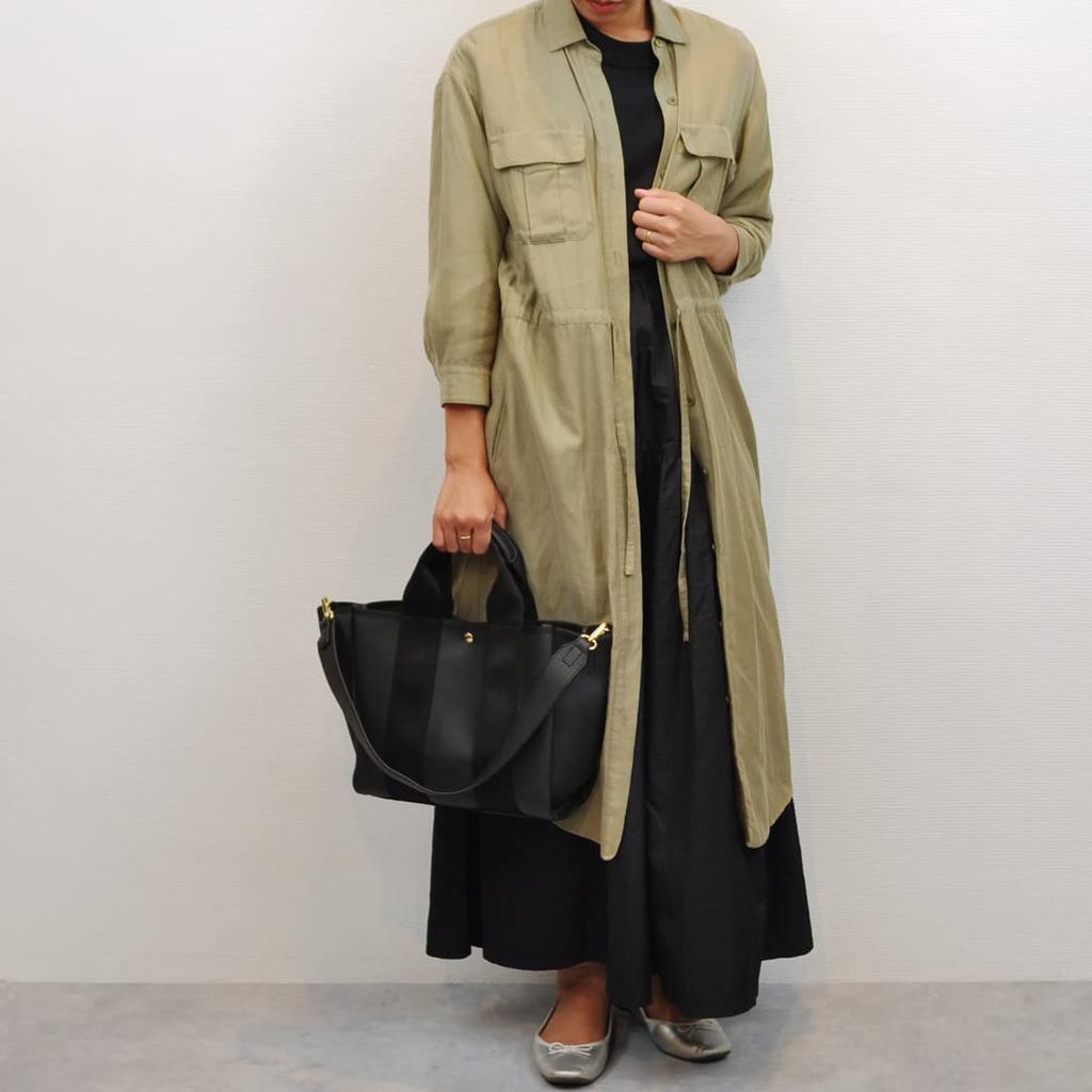 2-way tape tote bag with thick shoulder strap