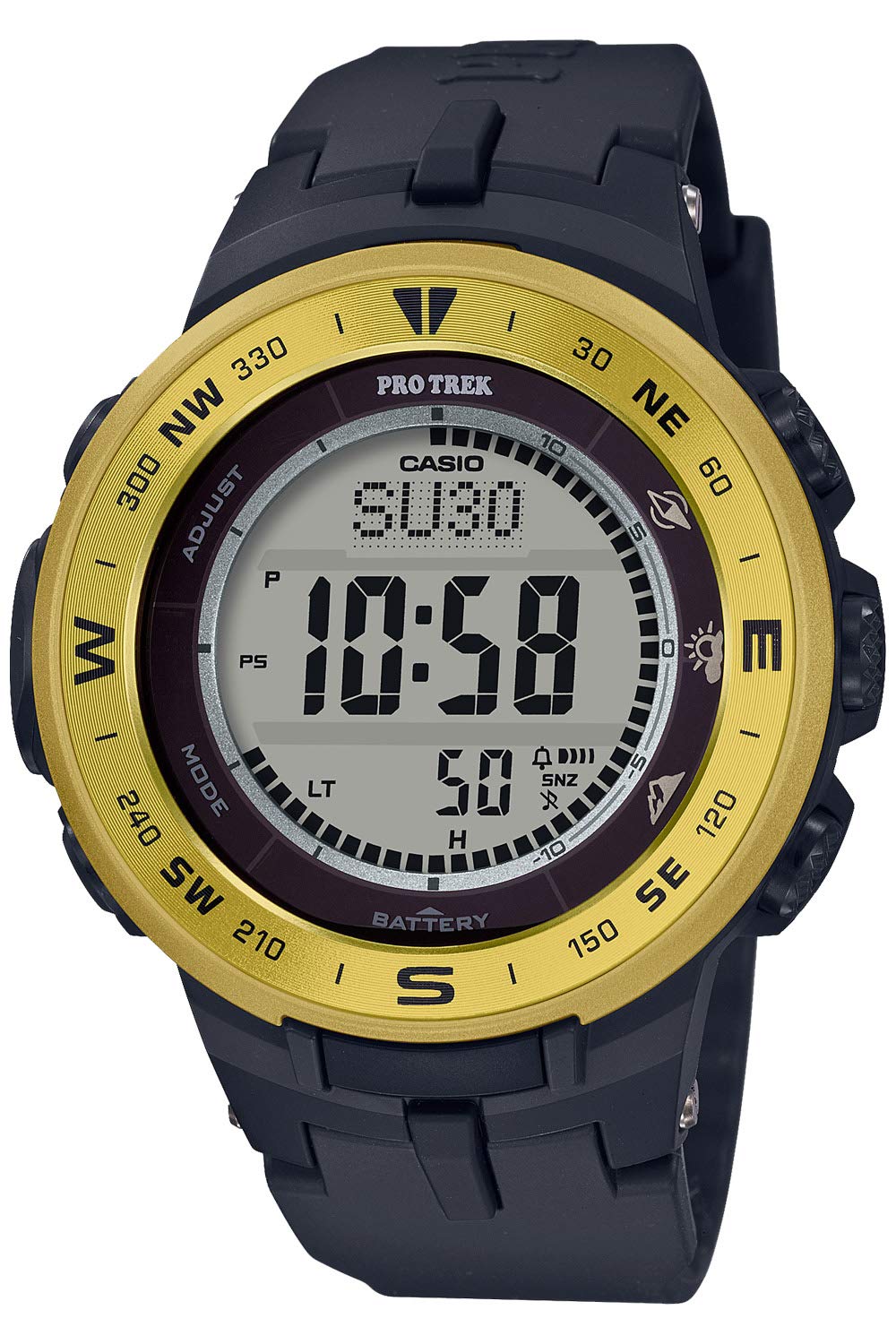Мужские наручные часы Casio Pro Trek Черные PRG-330-9AJF золотой