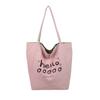 2025 New Large-capacity Canvas Bag Korean Lazy Style Double-sided Tote Bag Women's Fashion Texture Portable Commuter Bag