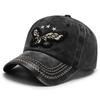 Vintage washed cowboy baseball hat men and women street versatile embroidery eagle curved brim cap tide