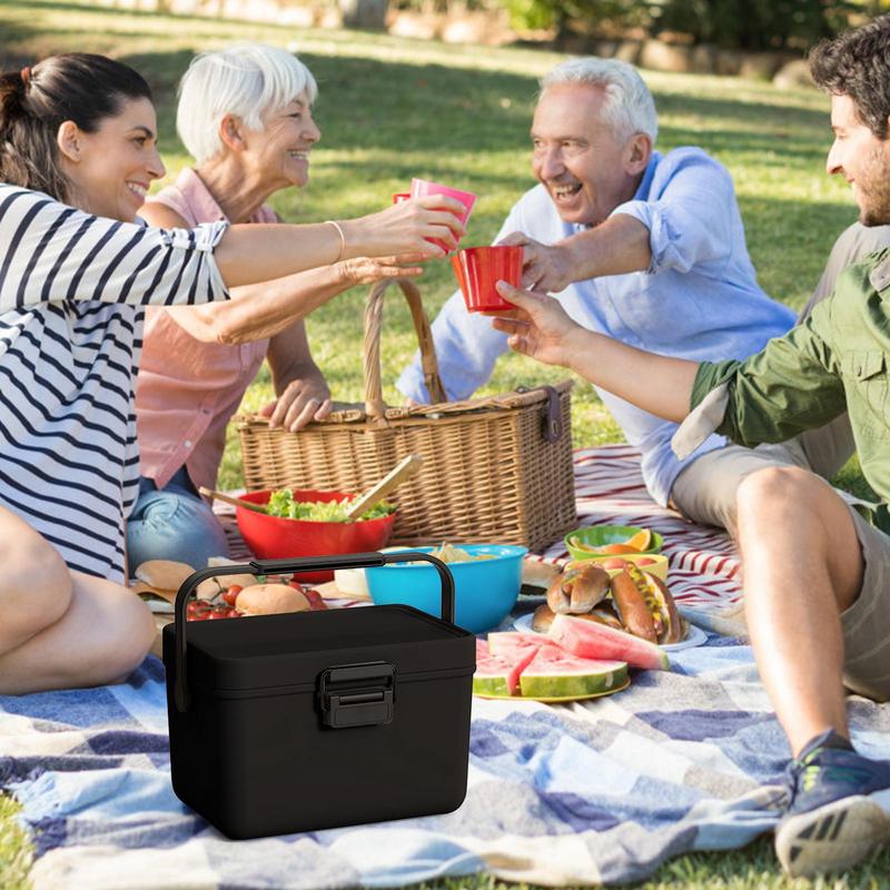 3.8L Mini Cooling Box Car Refrigerated Cold Box Camping Insulated Cooler Organizer With Handle Vehicle Accessories