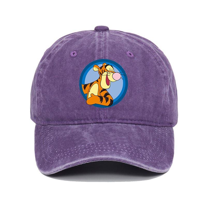 Fashion Cartoon Print Baseball Cap for Men Women Casual Hip-hop Hat Retro Washed Adjustable Dad Hat Outdoor Trucker Sun Hat