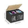 Wooden Tampon Storage Box 3-Grid Bathroom Cotton Pads Tampon Holder Women Girls Sanitary Pad Napkin Organizer For Women Napkin