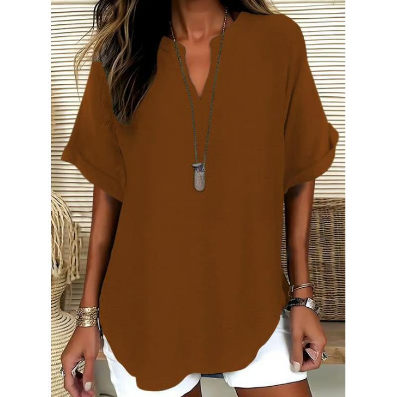 1116 Spring Hot Sale Fashion Carnival Printed Popular Women's V-Neck Short Sleeve T-Shirt European