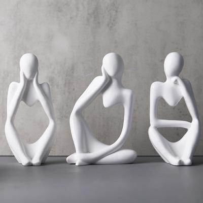 Creative Sitting Human Candle Silicone Mold DIY Plaster Concrete Resin Mold Handmade Home Minimalist Art Decorative Ornaments