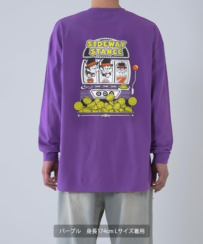 IMPROMES Lässiges SIDEWAYSTANCE Langarm-T-Shirt, Herren, Schwarz