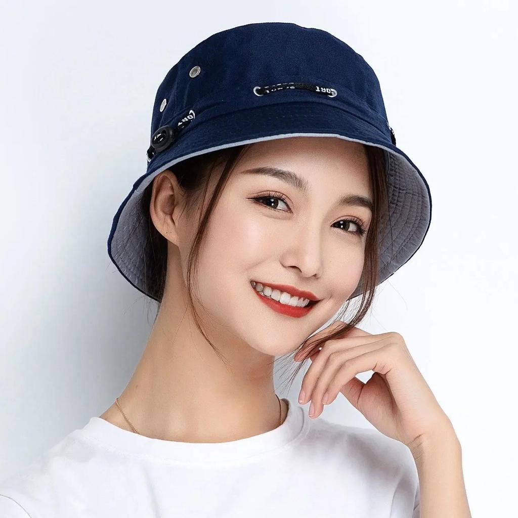 Fashion Solid Color Summer Sunscreen Breathable Mountaineering Bowl Hat Fishermen's Hats Minimalist Outdoor Leisure Sunshade Hat