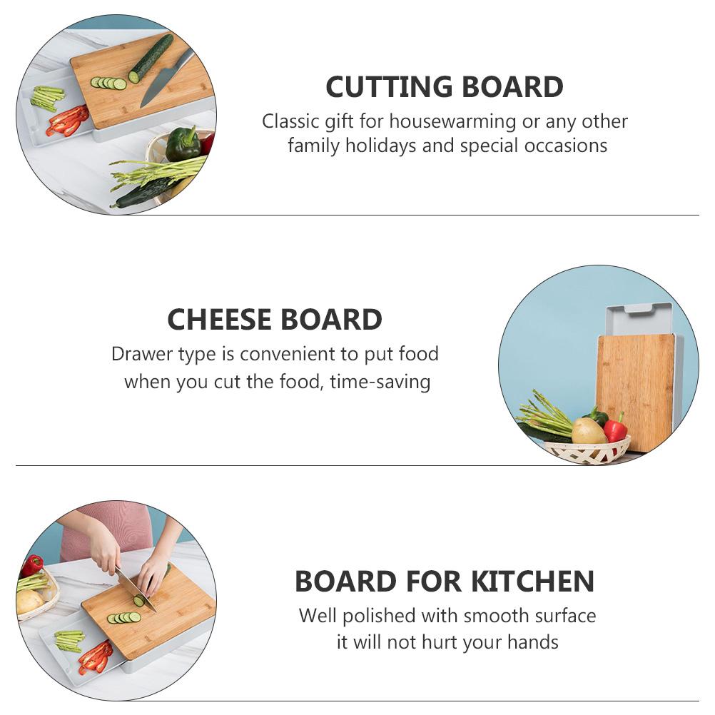 Drawer Cutting Board Bamboo Plastic Organizer Drawers Multifunction Wooden Kitchen Tool Chopping Boards