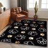 Cute Paw Print Area Rug Machine Washable Non Slip Flannel Carpet for Bedroom Living Room Kitchen