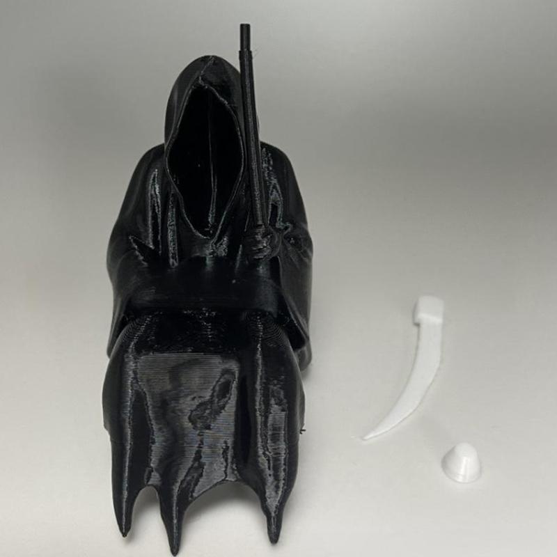 Gothic Death Sisters Figure Grim Reaper Bookshelf Sculpture 3D Printed Spooky Statues Holding Sickle Desktop Ornaments Halloween