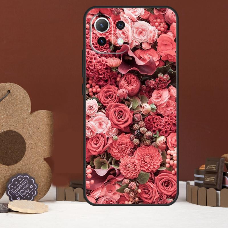 

Flower Red Rose Case For Xiaomi 14 15 Ultra 15T 14T 13T 17 Pro Max POCO X7 Pro X5 X6 F5 F6 F7 F8 Ultra Cover Xiaomi 15 Ultra