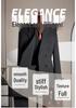 Costume Rayé Premium Double-Boutonnage pour Homme - Revers Pointu, Anti-froissage, Lavable en Machine, Idéal pour le Travail et les Occasions Formelles.