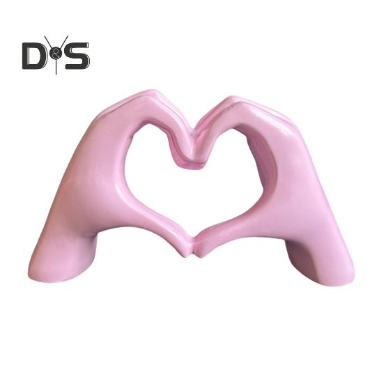 Statua in resina a forma di cuore con gesto a forma di cuore, scultura, decorazione per ufficio, matrimonio, scrivania