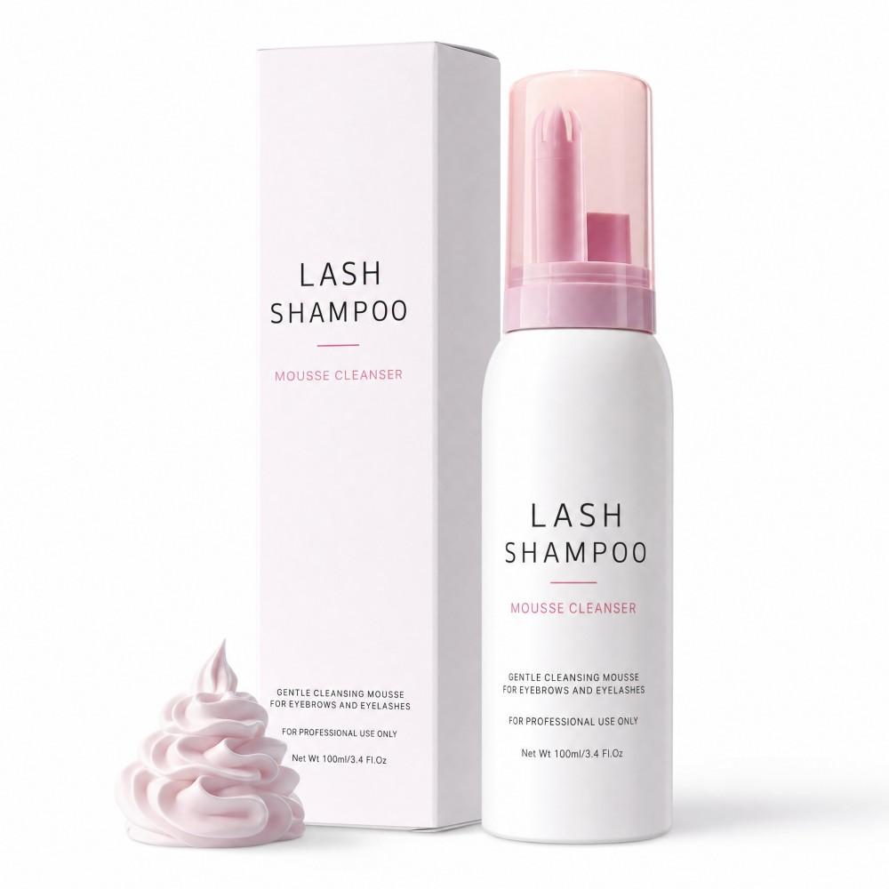 Cream Lash Shampoo Whipped Foam Eyelash Cleanser Flower Shape Vegan Friendly for Salon Aftercare Lash Extension Private Label cream mousse 100ml розовый