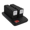 Restaurant Pager System 1 to 16 Vibration Buzzer Flashing Modes 433.92MHz 500m 999s Wireless Calling System Food Buzzer