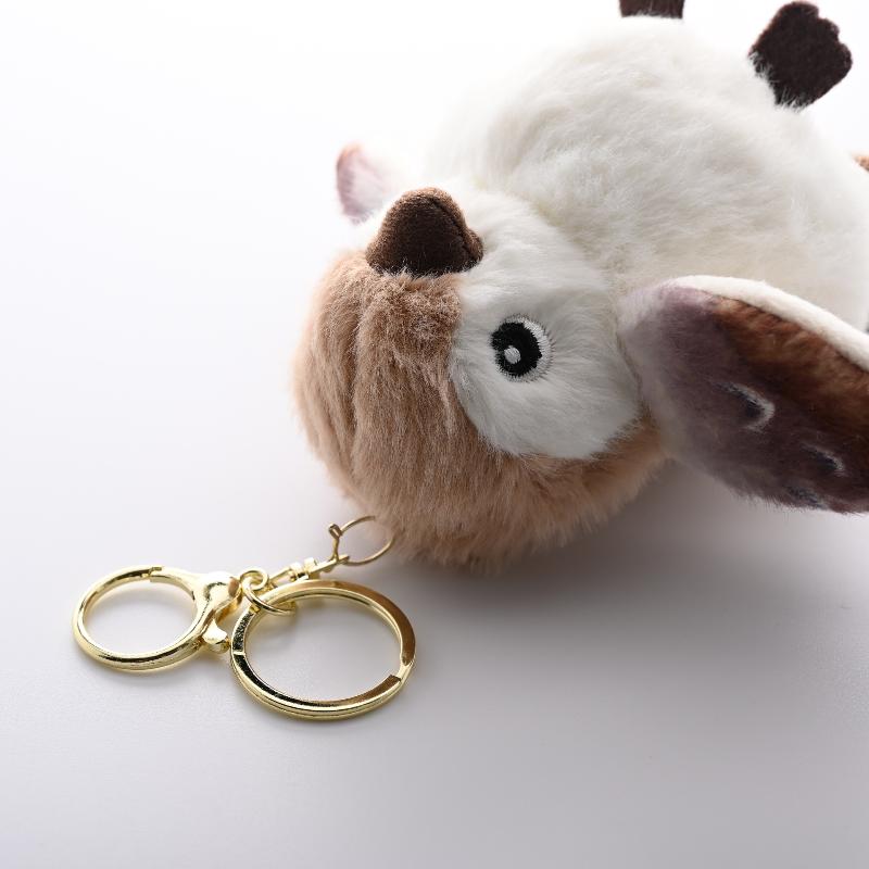 1 Piece Cartoon Chubby Parrot Sparrow School Bag Keychain Cute Bird Plush Pendant Exquisite Birthday Gift Car Decoration