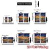 2D FLAT PRINTING 2pcs Curtains (Without Rod) Galaxy View with Cat Ramadan Festival Chic Print Curtains Semi-Sheer Curtains