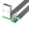 Right Angle USB 2.0 to USB 5Pin Cable Fast Charging Cable 480Mbps Transfer Speed Flexible Silicone Cord for Phone