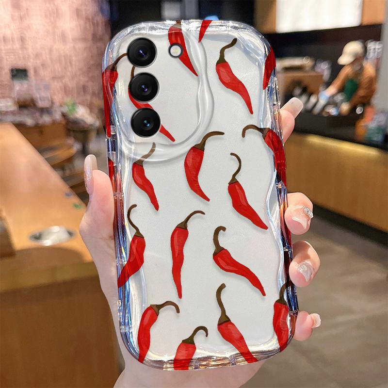 Spicy Food Vegetable Case for Samsung Galaxy S26 S25 S24 Plus S23 Ultra S22 S21 S20 FE A73 A71 4G A57 A56 A55 A54 A53 5G Cover