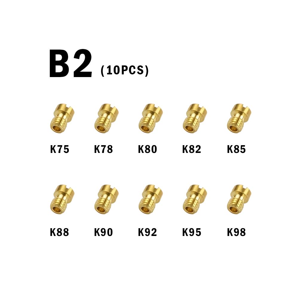 10Pcs Motorcycle Carburetor Main Jets Slow Pilot Jets M5 6mm Thread for PWK Keihin OKO CVK Carb Set Injector Nozzle