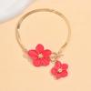 Golden Oil-Dripped Foot Chain Adjustable Beach Jewelry Simple Flower Pendant Anklet  Summer