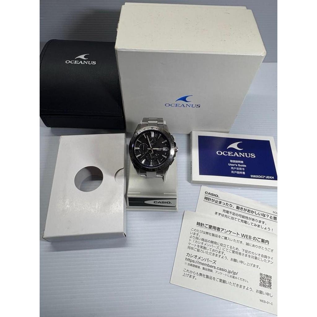 Used Excellent condition, with manual and box! CASIO OCEANUS OCW-T3000-1AJF Radio-controlled Solar, Smartphone Link, Titanium, Chronograph