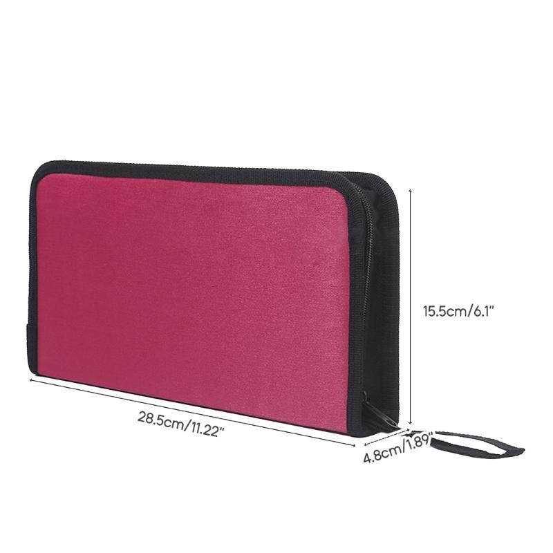 for 80Pcs CD Storage Case- CD DVD Booklet Holder CD DVD Discs Fabric Cloth Handbag CD/DVD Organizer Case