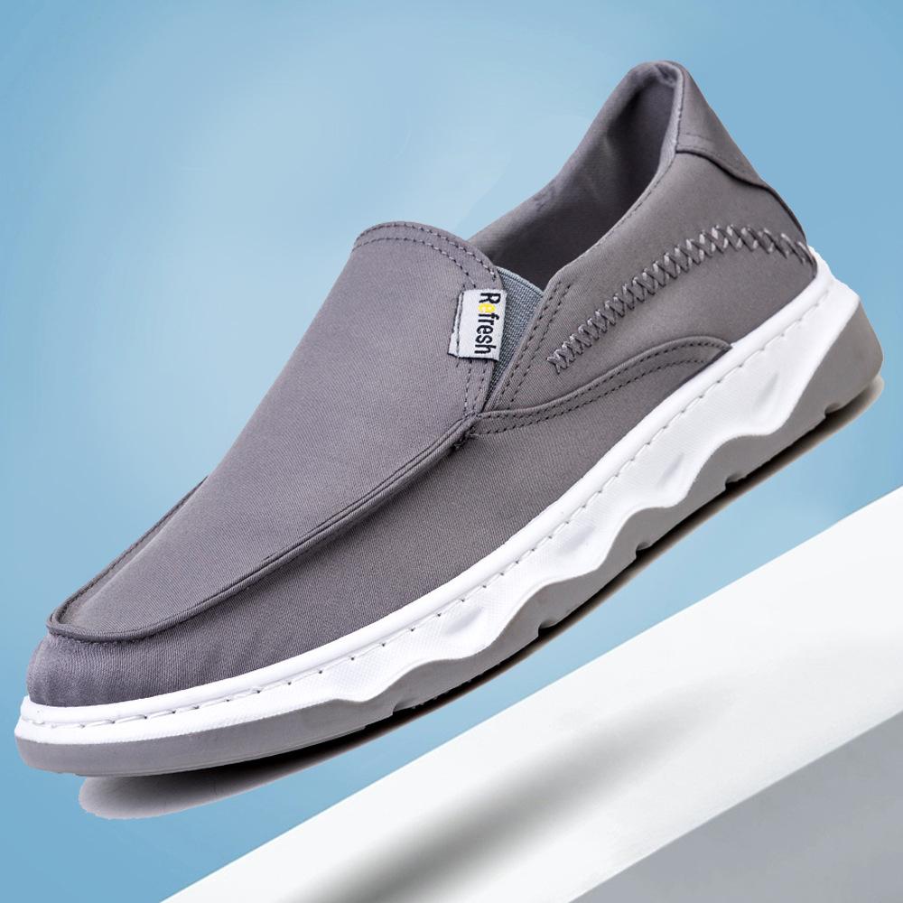 

Men s canvas shoes old Beijing cloth shoes trendy fashion casual breathable flat bottom wear-resistant one-pedal lazy shoes men s shoes 39