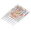 8pcs Crochet Hook Set Printing Aluminum Handcraft   Colorful Crochet Hook Ergonomic Knitting Hook for Knitters for Sewing