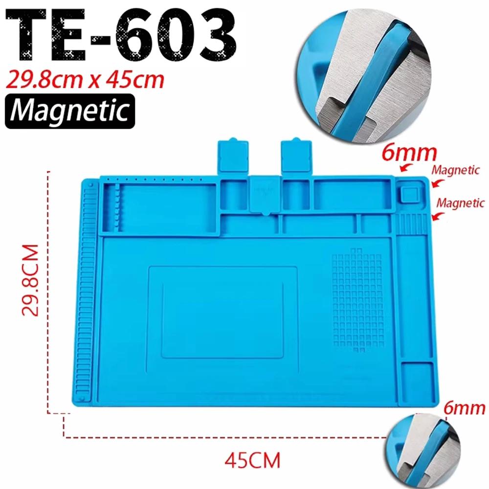 

Адсорбционный коврик для пайки, магнитная изоляция, рабочий коврик, термостойкий синий, BGA паяльная станция, силиконовая ремонтная подкладка