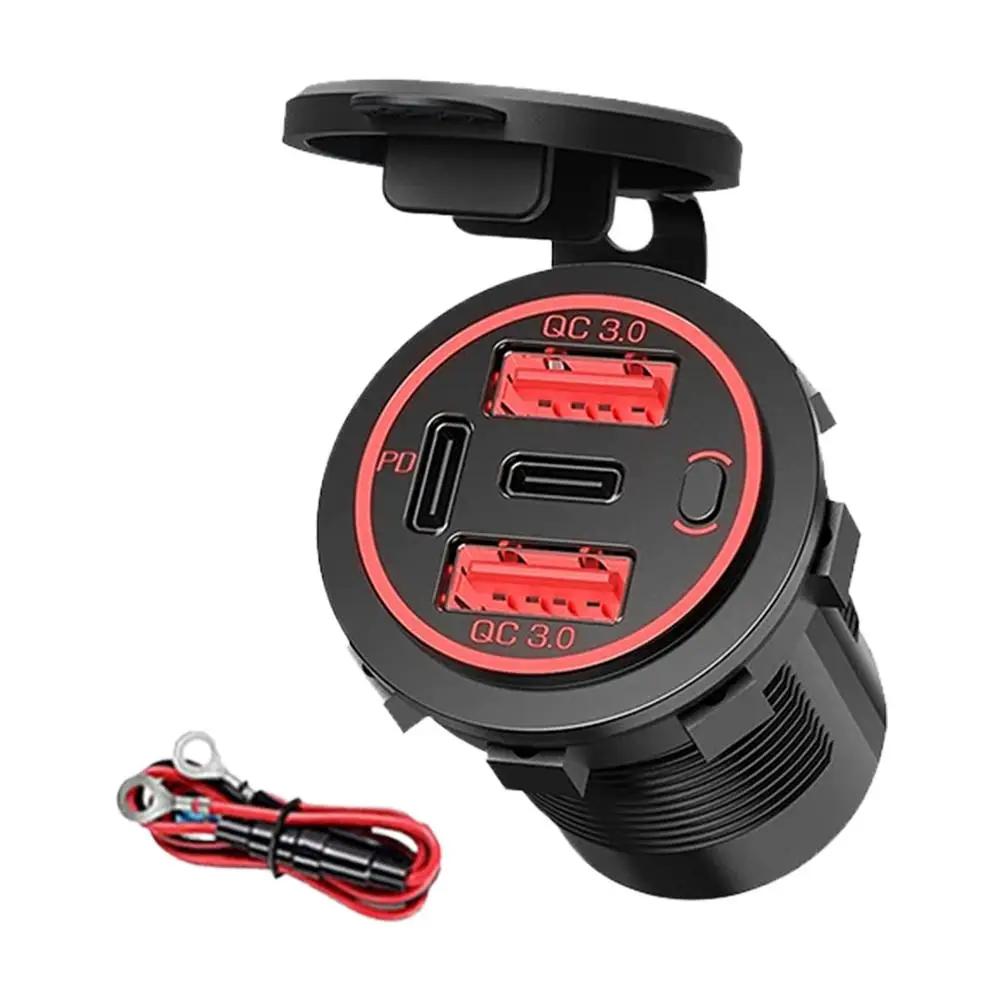 Car Charger For Vehicle Car Phone Charger, Auto Modification Accessories, Fast Charging Compatible,Suitable For Phones & De U0Y7