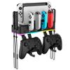 Wall Mounted Console Storage Holder with RGB Light Controller Charging Station Controller Organizer Fit for Switch/OLED