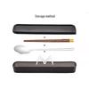 Portable 316L Stainless Steel Spoon & Wenge Wood Chopsticks Set