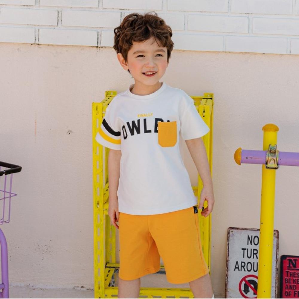 

[olivan] Hip Boy Bold Line Top And Bottom Suit Yellow yellow/150