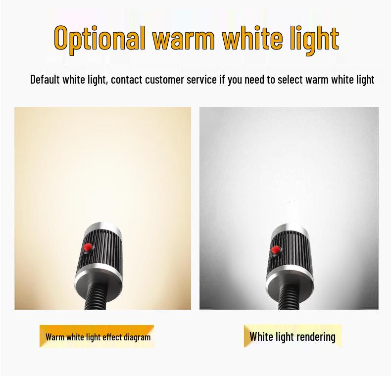 Nine Machine Tool Gooseneck Magnetic Work Light - 3W/6W/9W, 24V/220V, Strong Magnetic Base, Long Arm