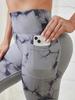 Grenzüberschreitende Batik-Taschen-Yogahose - Po-Lifting, Lange Lauf- & Fitnessbekleidung