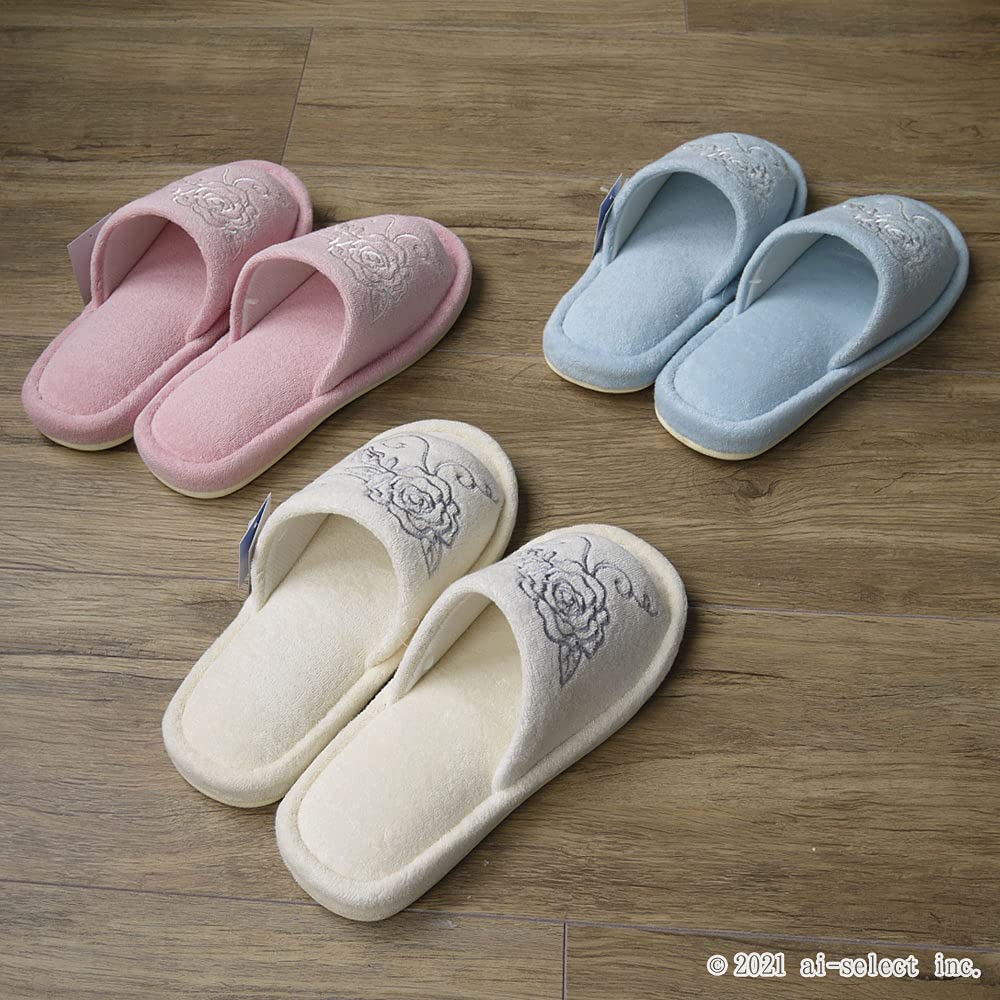 Senko Clear Standard One Size Fits Most Slippers, Rose, White, (External Dimensions Approx. 27cm)
