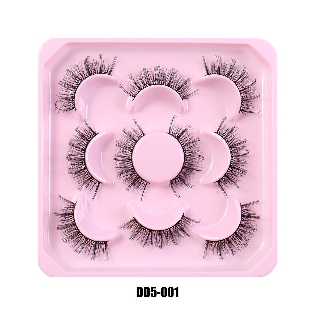5 Pairs Of False Eyelashes, Roll D Song, Thick Curled Eyelashes