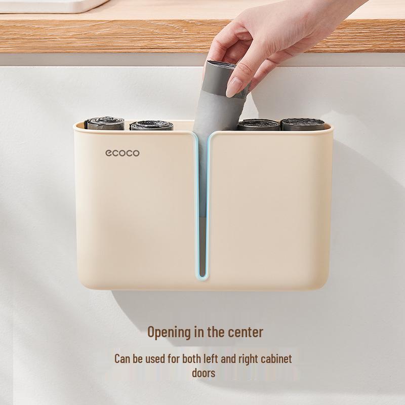 Wall-Mounted Kitchen Garbage Bag Storage Box - Punch-Free Organizer Rack