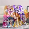 Pretty Cure Best Friends pattern Flannel Blanket, High quality Comfortable for All Seasons, Home Decor, Warmth and Comfort, Perfect for Gifts.