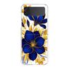 Transparent Phone Case For Samsung Galaxy Z Flip 3 4 5 6 7 Hard Folding PC Z Flip3 Flip4 Cover Ink Wash Painting Flower