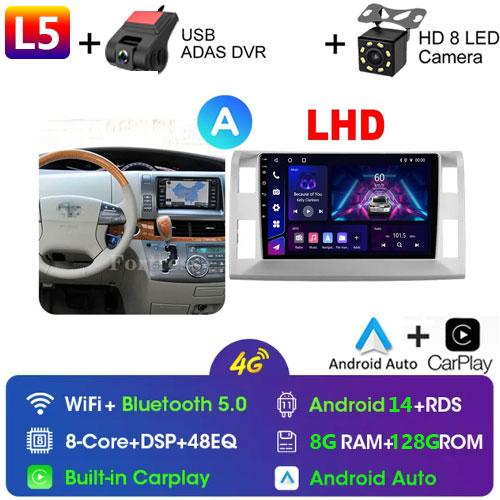 Android 14 Carplay WIFI+4G Car Radio For Toyota Previa 3 III XR50 Estima 2006-2019 Multimedia Player GPS 2din Head Unit Stereo