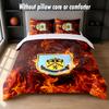 Set Biancheria da Letto Design Calcio Burnley 1 Copripiumino + 2 Federe Morbido Traspirante Biancheria da Letto per la Casa