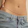 Ingemark Sexy Flat Snake Chain Waist Belly Belt for Women Summer Beach Bikinis Simple Body Chain Festival Zircon Accessories