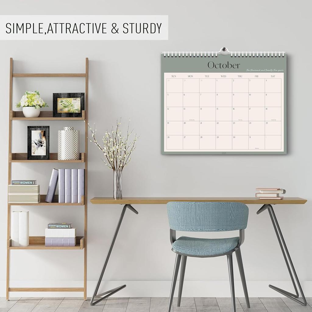 Aesthetic 2026-2027 Wall Calendar - 18 Monthly Calendar from January 2026 to June 2027, 13.7" x 11", Modern Horizontal Wall Hanging Calendar for