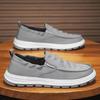 Men's Shoes 2025 Summer Ice Silk Breathable Lazy Shoes Casual Soft Surface Simple Flat Cloth Shoes Driving Shoes