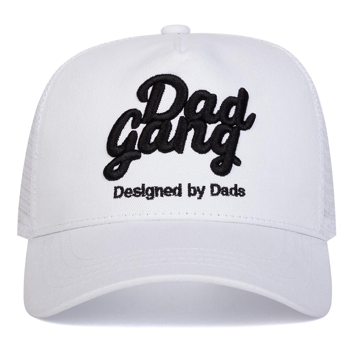

Бейсболка Унисекс Папа Ганг Вышивка Регулируемая Сетчатая Дышащая Кепка для Мужчин Женщин Путешествия белый